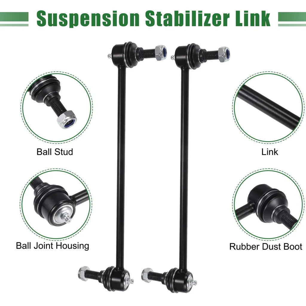 10 x Front Suspension Kit Inner Outer Tie Rod Ends for Dodge Grand Caravan (2008-2020)