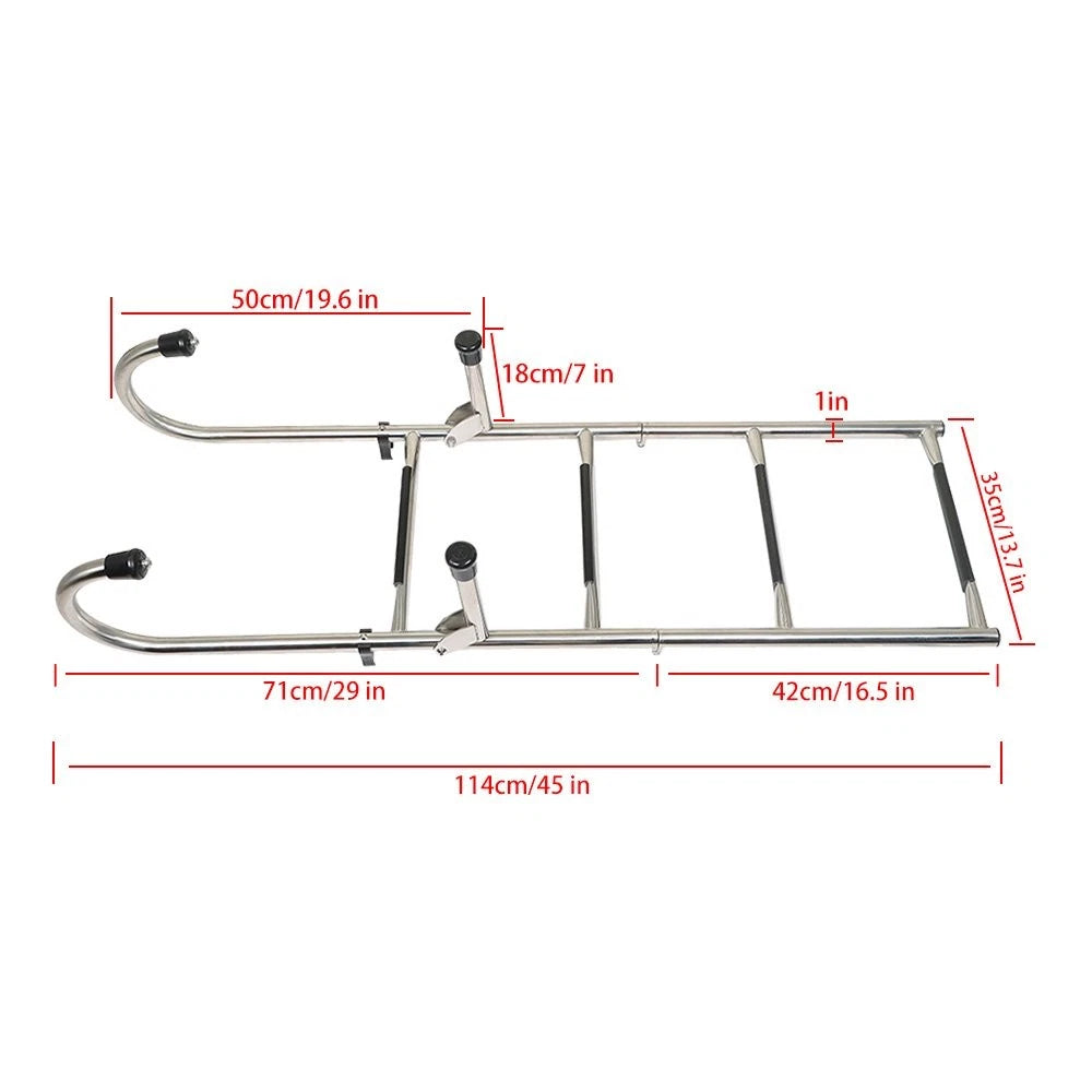 Stainless Steel Telescoping Dock Ladder for Boats (2/3/4/5 Steps)
