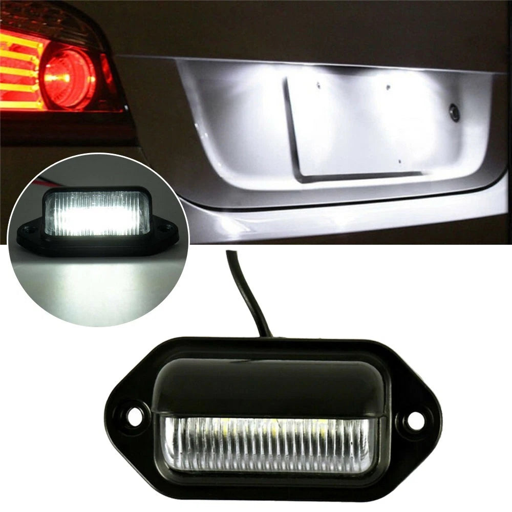 6 LED Waterproof License Plate Light for Car Boat Truck Trailer (12V)
