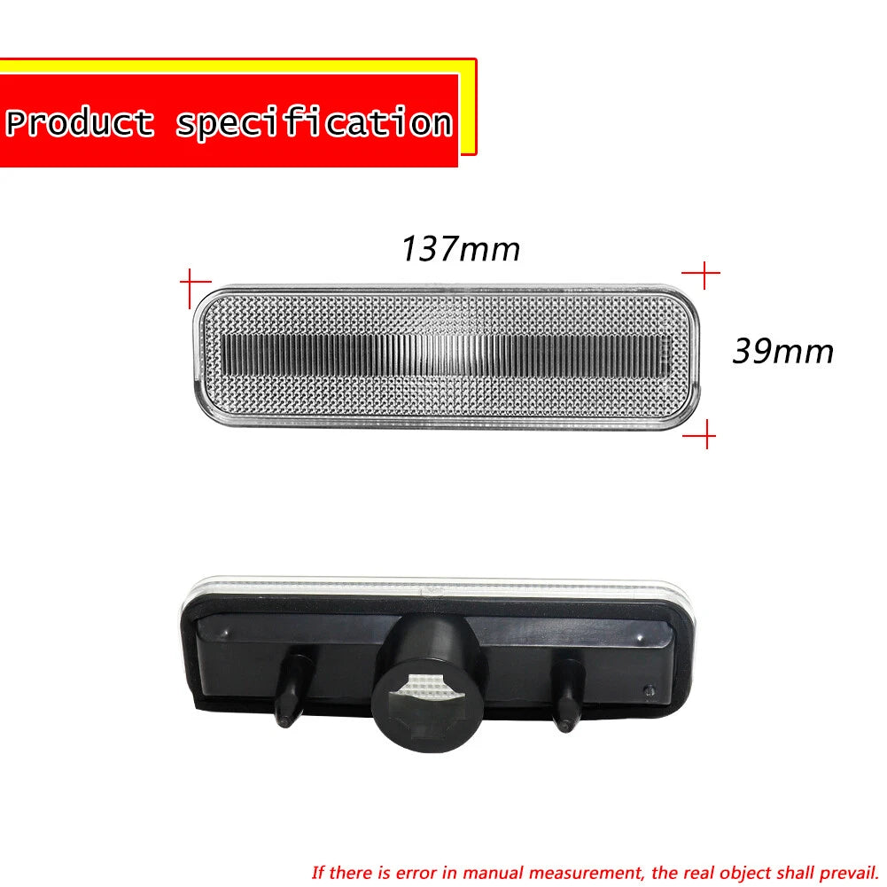 Set of 4 Clear Side Fender Trim Lamp Covers for Chevrolet Camaro (1970–1973)
