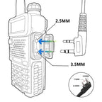 2 Pin PTT Headset for (8mm Pin Spacing, 11mm Center Distance)
