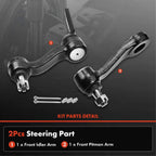 2X Front Pitman & Idler Arm for Chevy Blazer S10 GMC Jimmy (1995–2005)