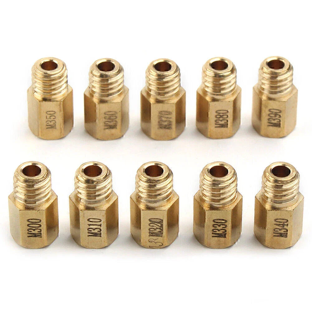10Pcs Hex Main Jet for Mikuni VM TM TMX Carburetor (300-390)