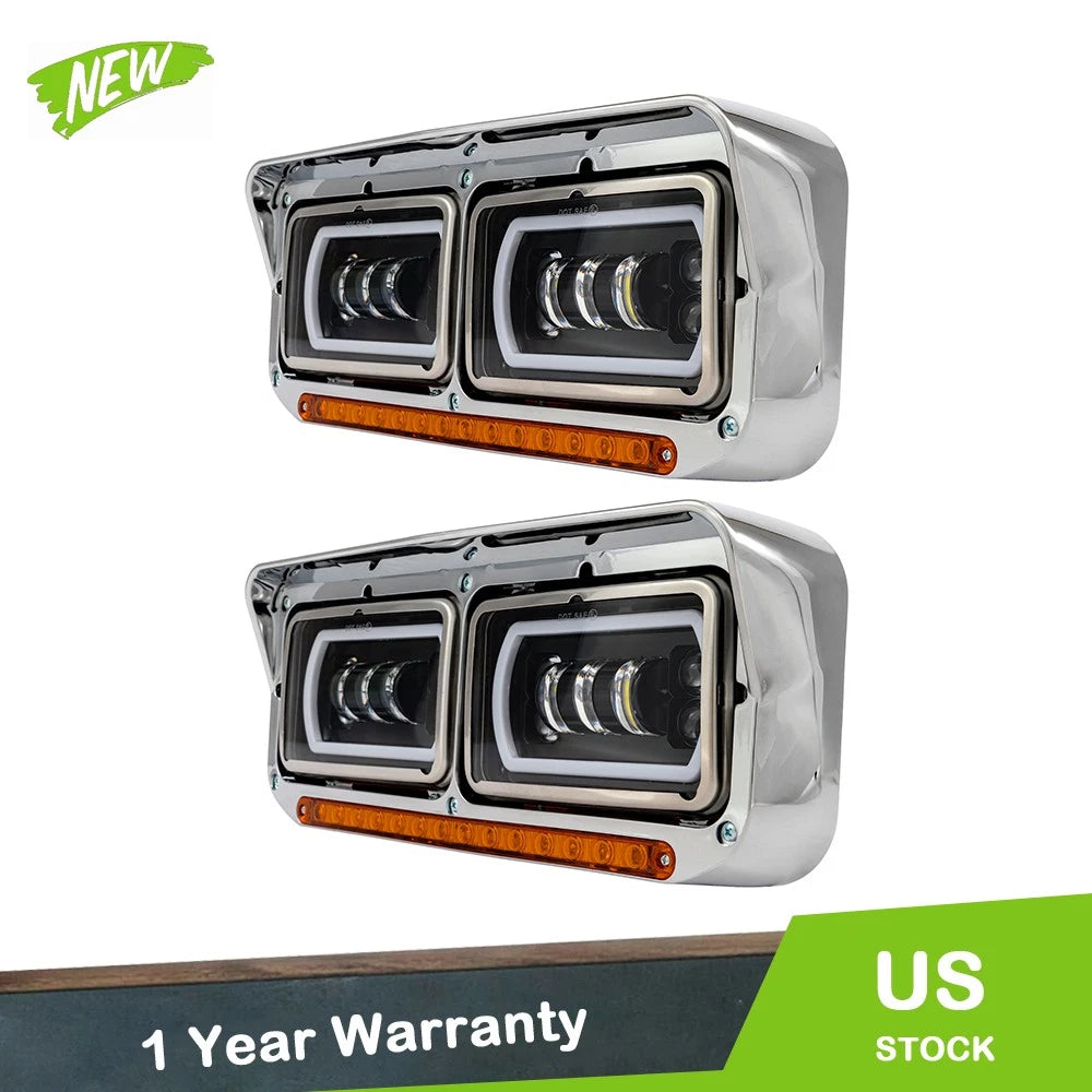 LED Projector Headlights for Kenworth W900 & Western Star 4800 (1981–2019)