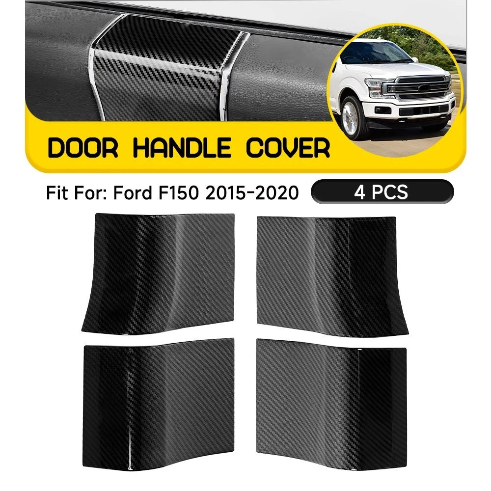 Carbon Fiber Interior Door Handle Panel Cover for Ford F150 (2015–2020)