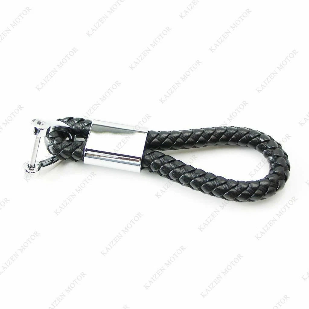 Genuine Leather Braided Key Chain Strap for Remote Car Key (2010-2020)