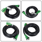 3-Prong Power Inlet Box with 50 Amp Locking RV Extension Cord (30 Feet)