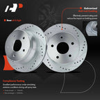 Set of 8 Rear Drilled Brake Rotors & Pads for Chevrolet Blazer