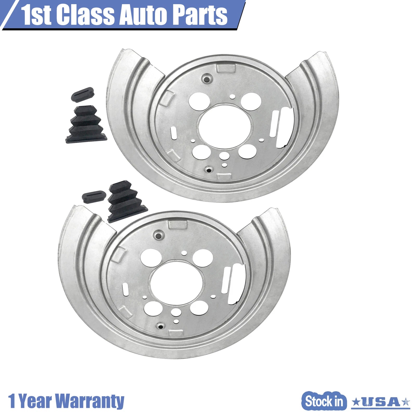Rear Pair of Brake Backing Plates for Dodge Ram Durango Chrysler Aspen (2008–2012)