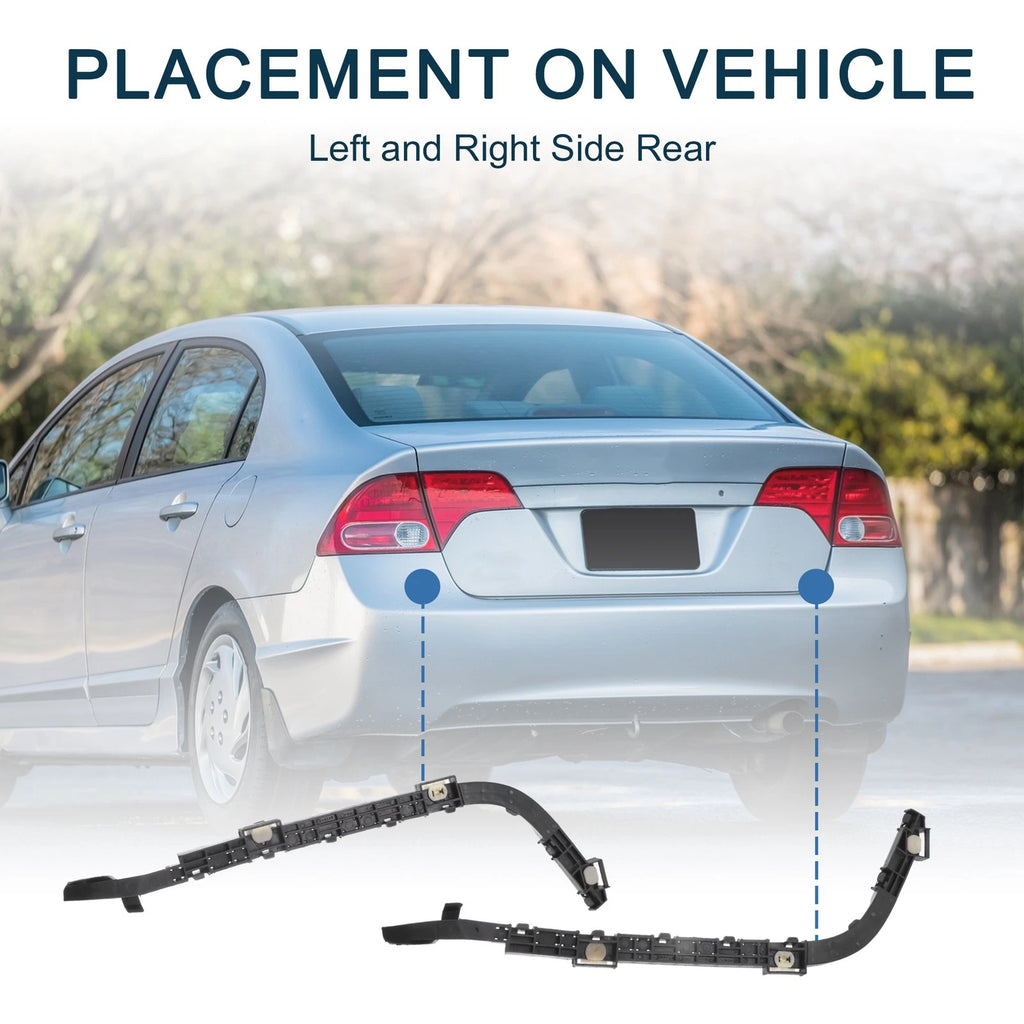 1 Pair Rear Bumper Retainer Bracket No. 71598S9A000/71593S9A000 for Honda CR-V (2017–2022)
