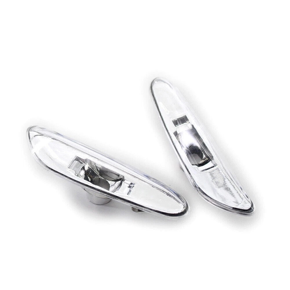2X Side Marker Light Turn Signal Lamp Clear 63137165915 for BMW E46 (2002–2005)
