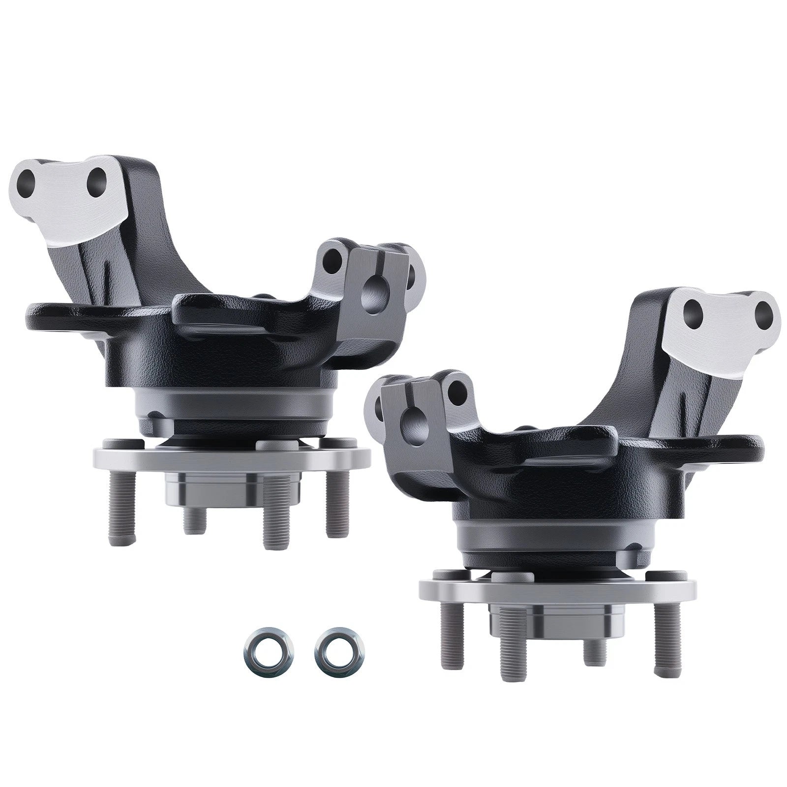 Pair Front Knuckles with Wheel Hub Bearings for Nissan Versa & Versa Note (2014–2019)