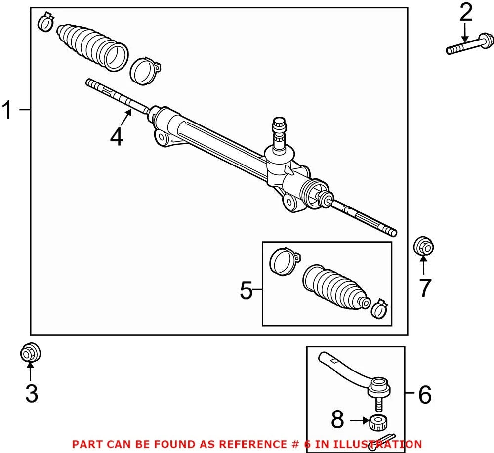 Left Outer Steering Tie Rod End for Lexus (4547009110)