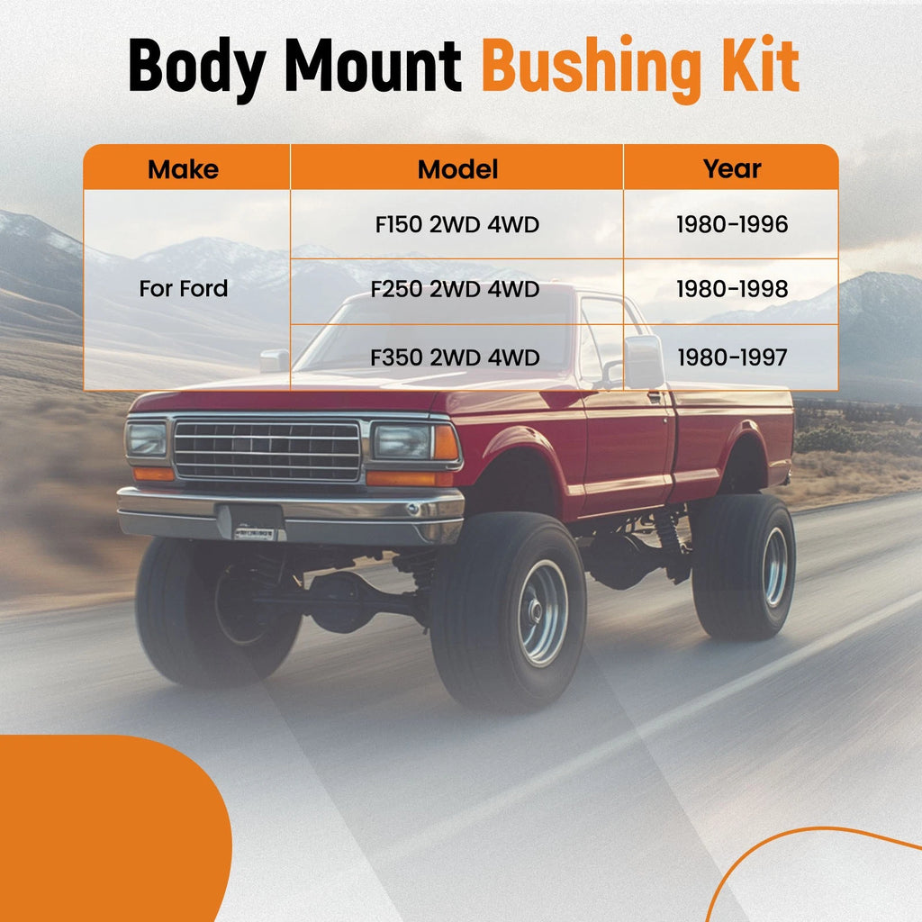 Body Mount Bushing Set for Ford F150 F250 F350 (1980–1998)