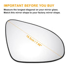 Right Side Heated White Mirror Glass for Toyota C-HR (2016–2023)