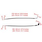 Throttle Cable Wire for Suzuki GSXR1000 (2009–2016) Black