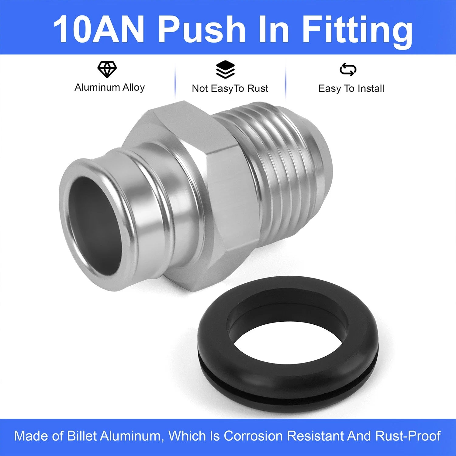 10AN Fitting Grommet for GM LS Valve Covers (Factory)