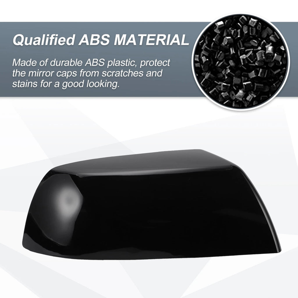 Set of 2 Rearview Mirror Cover Caps Gloss Black for Toyota Tundra Sequoia (2007–2022)