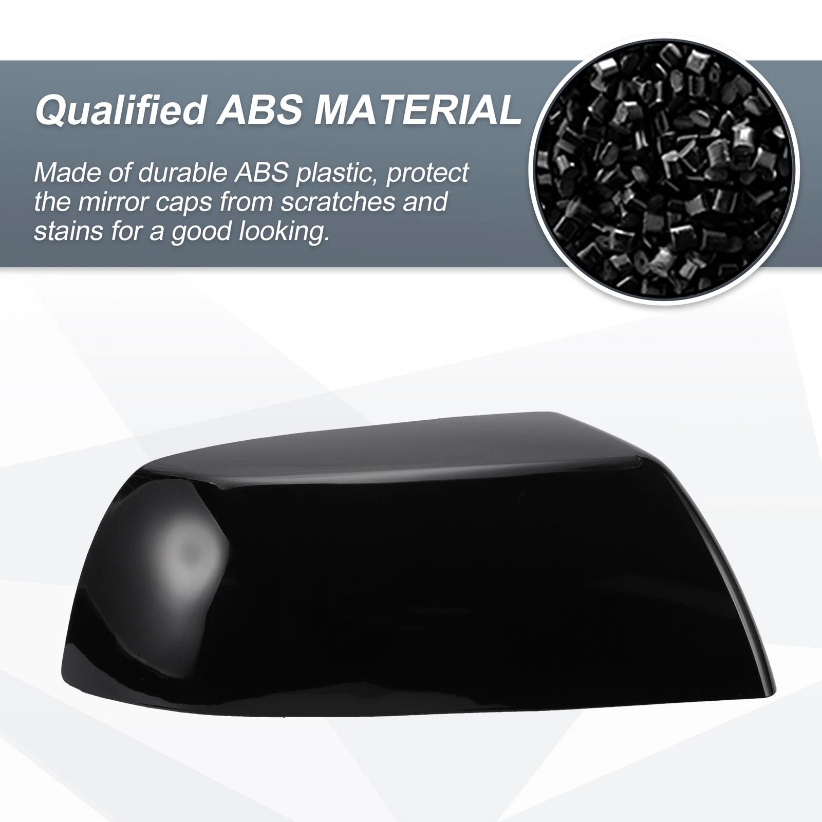 Set of 2 Rearview Mirror Cover Caps Gloss Black for Toyota Tundra Sequoia (2007–2022)