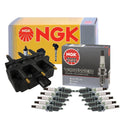 NGK DIS Ignition Coil & 10 V-Power Spark Plugs for Dodge Ram 1500 (1994–2001)