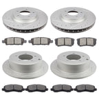 Set of 4 Brake Pads and Rotors for Jeep Compass (2007–2017) 295mm Drilled