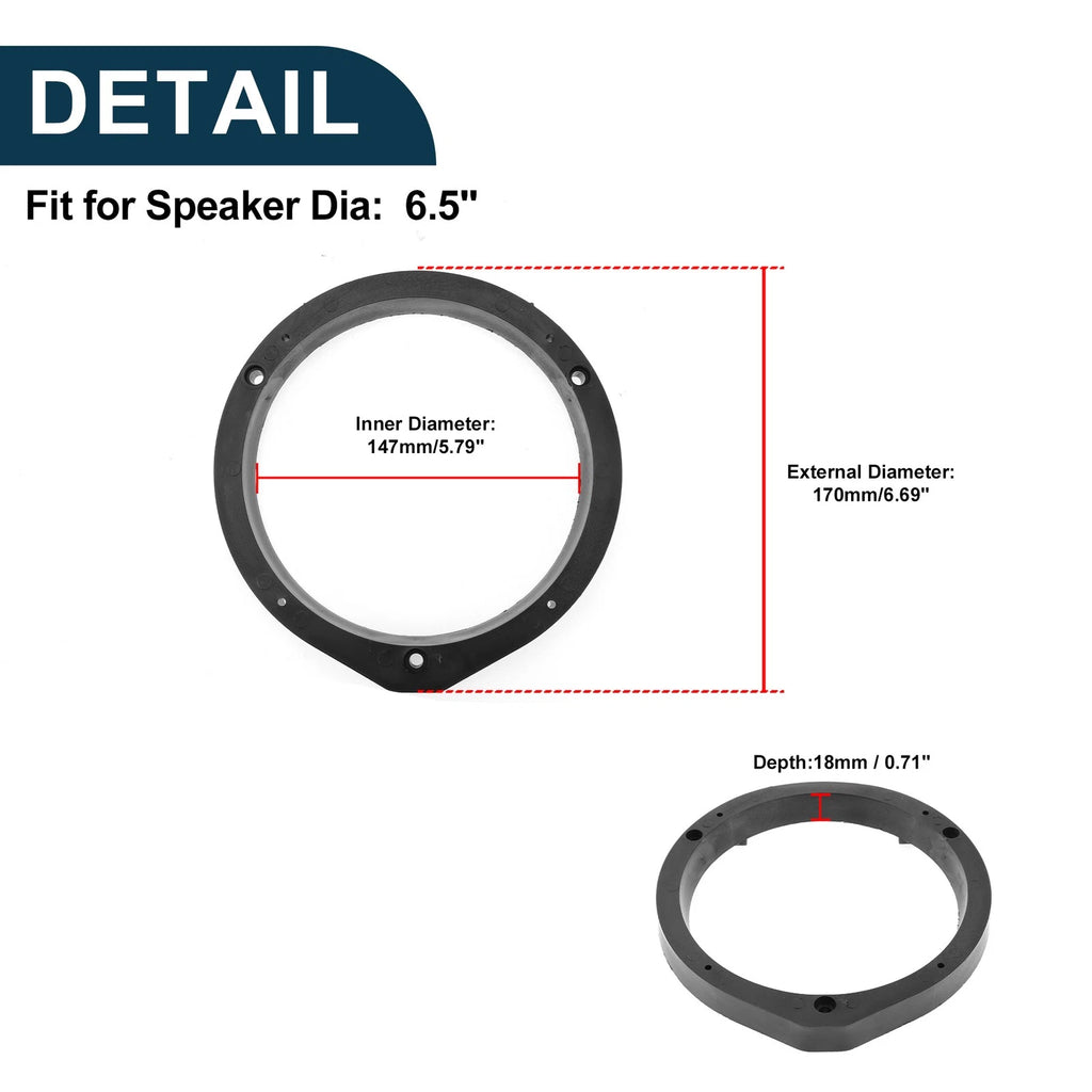 2X Speaker Spacer Ring Adapter for Honda HR-V (2016–Present)