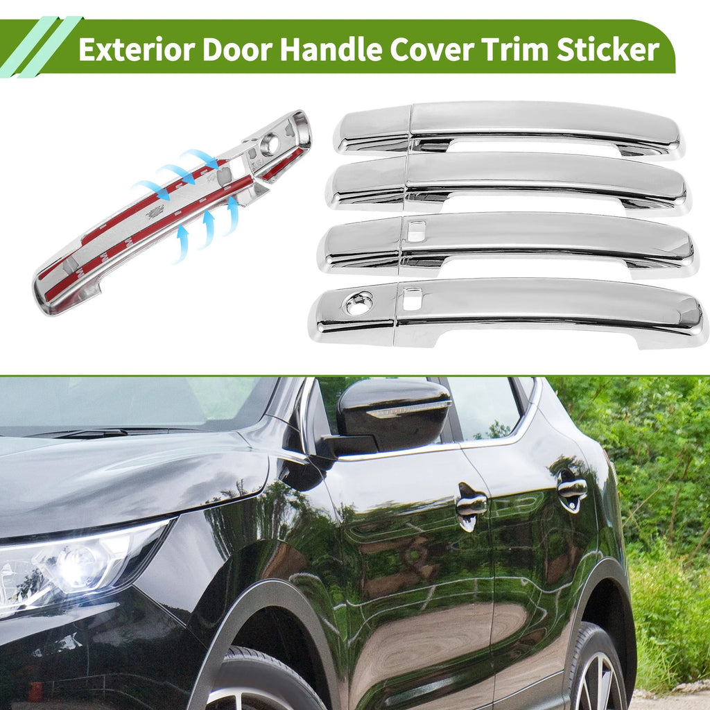 Set of 8 Electroplated Exterior Trim for Nissan Qashqai (2007–2013)