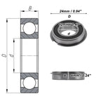 Deep Groove Ball Bearing 12x24x6mm for Scooter Skateboard (6901NR2RS)