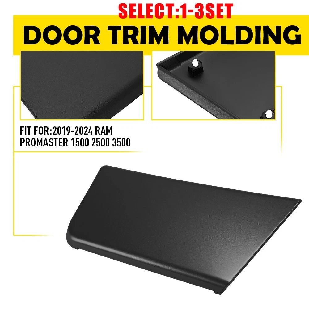 Driver Front Left Door Trim Molding for Ram ProMaster (2019–2024) 1-3X
