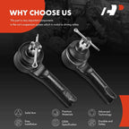 2X Front Outer Tie Rod Ends for Honda Fit (2007-2008)