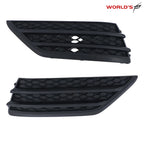 Set of 2 Bumper Fog Light Lamp Covers for Honda Pilot (2016–2018) Black Housing