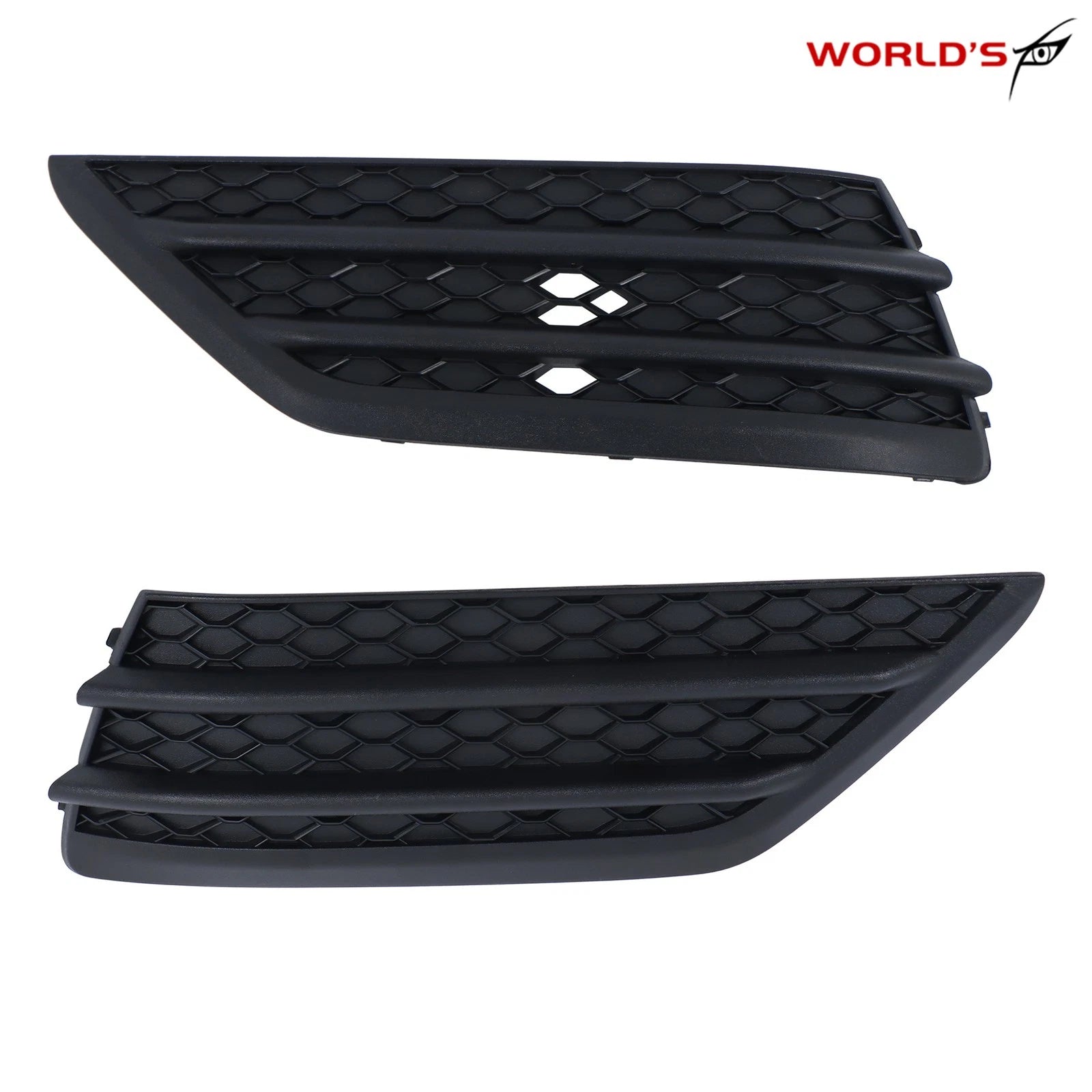 Set of 2 Bumper Fog Light Lamp Covers for Honda Pilot (2016–2018) Black Housing