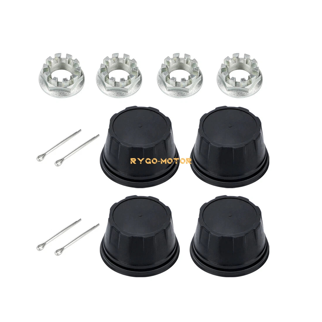 4X Wheel Center Cap with Nut Kit for Honda Rancher Foreman Rubicon (2000–2023) 44732-HC4-000