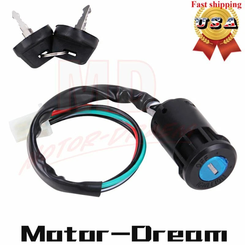Ignition Key Switch 4 Wire for TaoTao Quad 50cc 70cc 90cc 110cc 125cc (N/A)