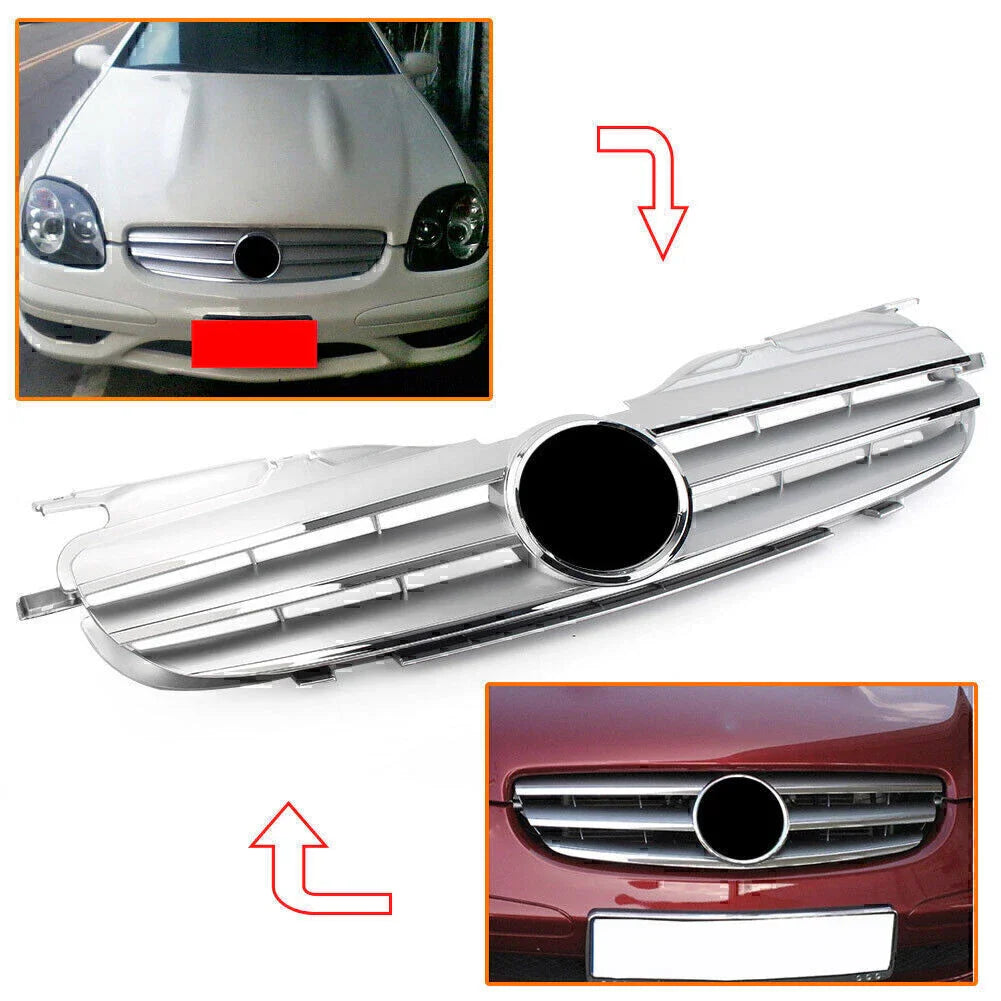 Front Upper Grill for Mercedes Benz SLK Class R170 W170 (1998-2004)