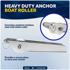 316 Stainless Steel Fixed Anchor Bow Roller for Boats (11-Inch)