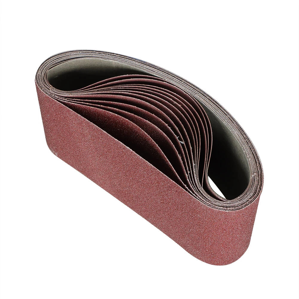 Set of 12 Sanding Belts for Grit Belt Sander 4x24" (80, 120, 150, 240, 400)