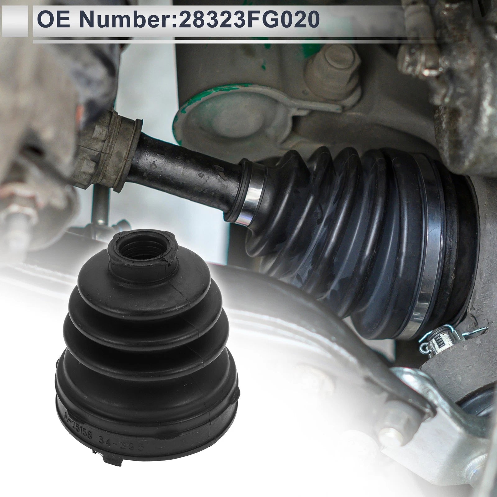 Inner CV Joint Boot Kit with Clamps for Subaru Impreza (2008–2010) No.28323FG020