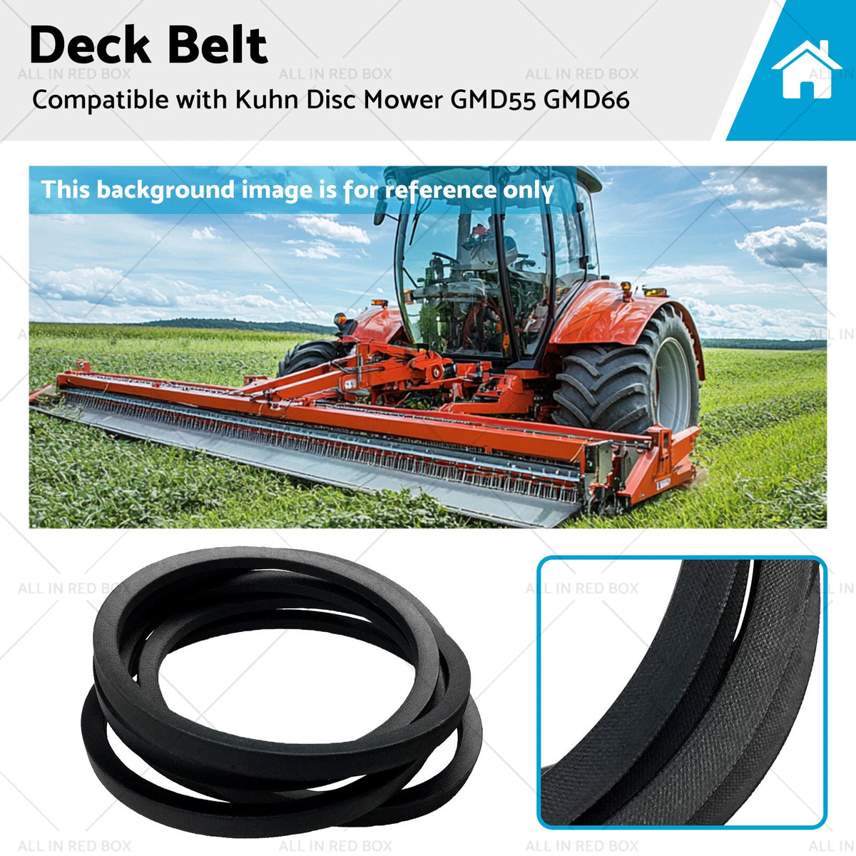 Deck Belt for Kuhn Disc Mower GMD55 GMD66 (83101670)