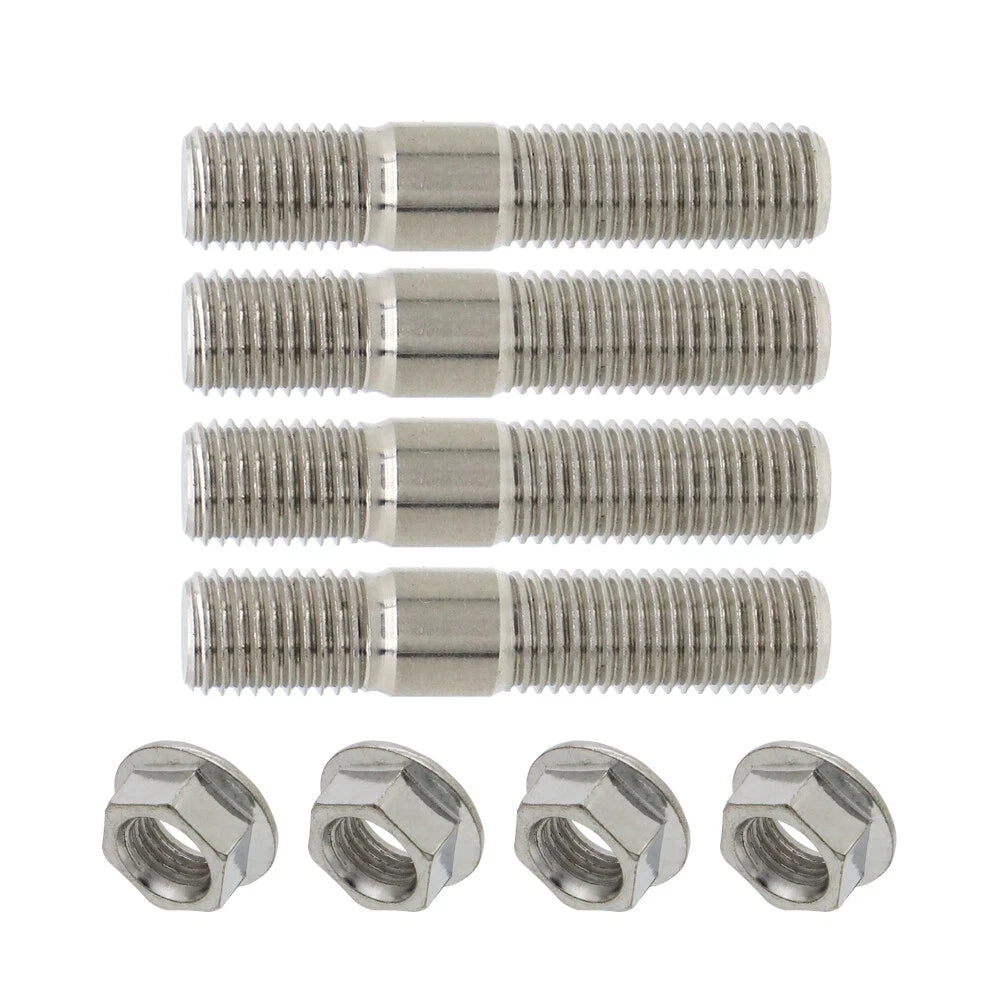 10mm M10x1.25 Exhaust Studs & Serrated Nuts for Toyota Honda Nissan