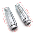 7/8" Chrome Handle Bar Hand Grips for Suzuki Kawasaki Yamaha Honda (22mm)