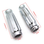 7/8" Chrome Handle Bar Hand Grips for Suzuki Kawasaki Yamaha Honda (22mm)