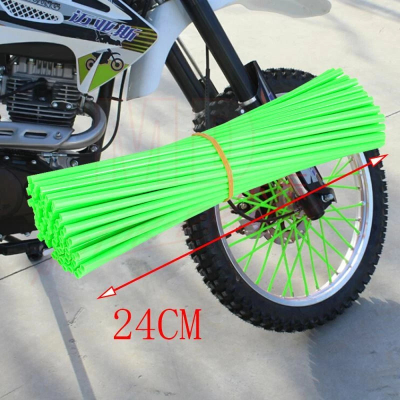 72x Spoke Skins Covers for Motorcycle Dirt Bike Wheel Rim Guard Protector