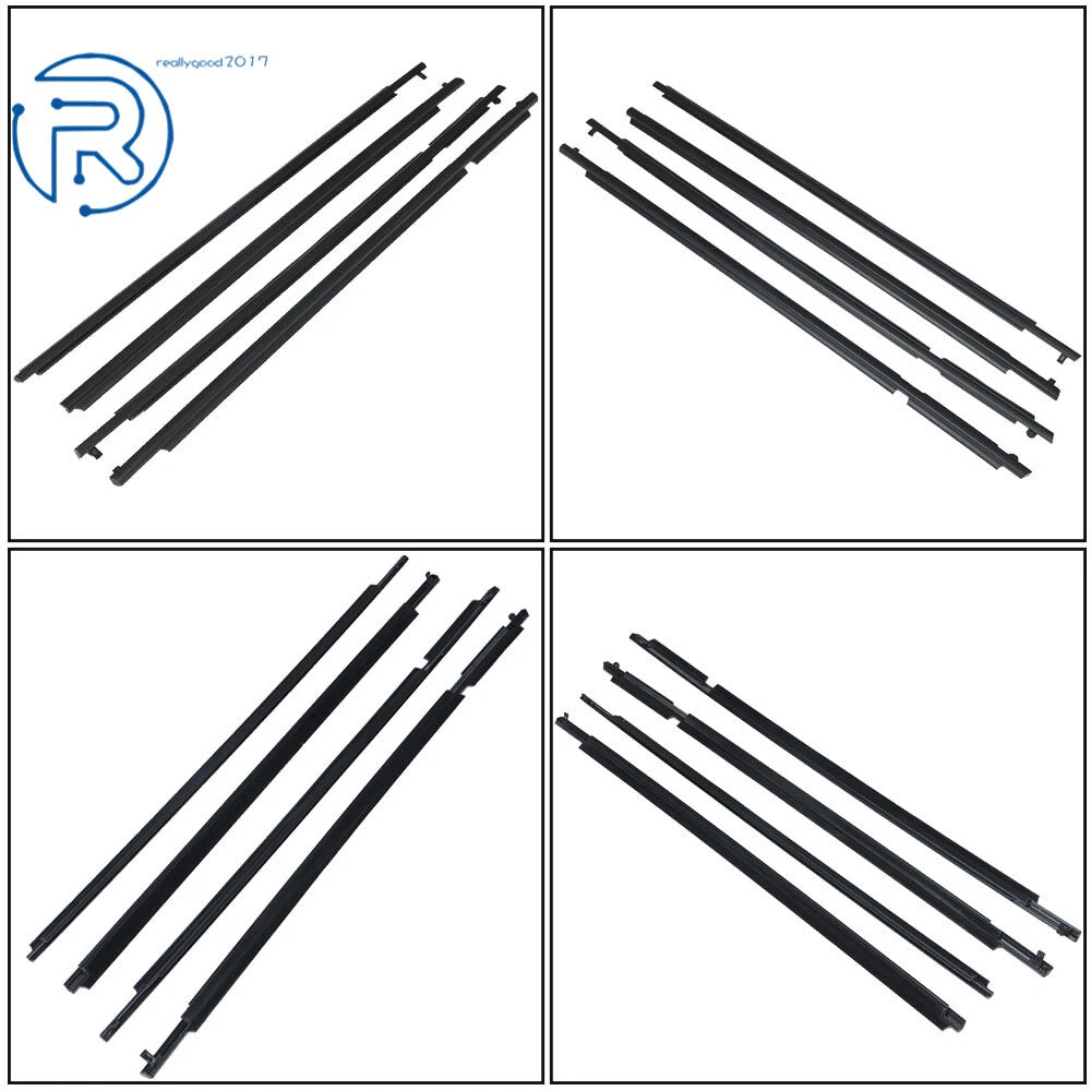 Set of 4 Outer Molded Black Window Weatherstrip Seal Belt for Toyota RAV4 (2006–2008)