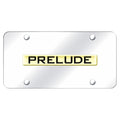 Gold Name on Chrome License Plate - Officially Licensed for Honda Prelude