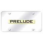 Gold Name on Chrome License Plate - Officially Licensed for Honda Prelude