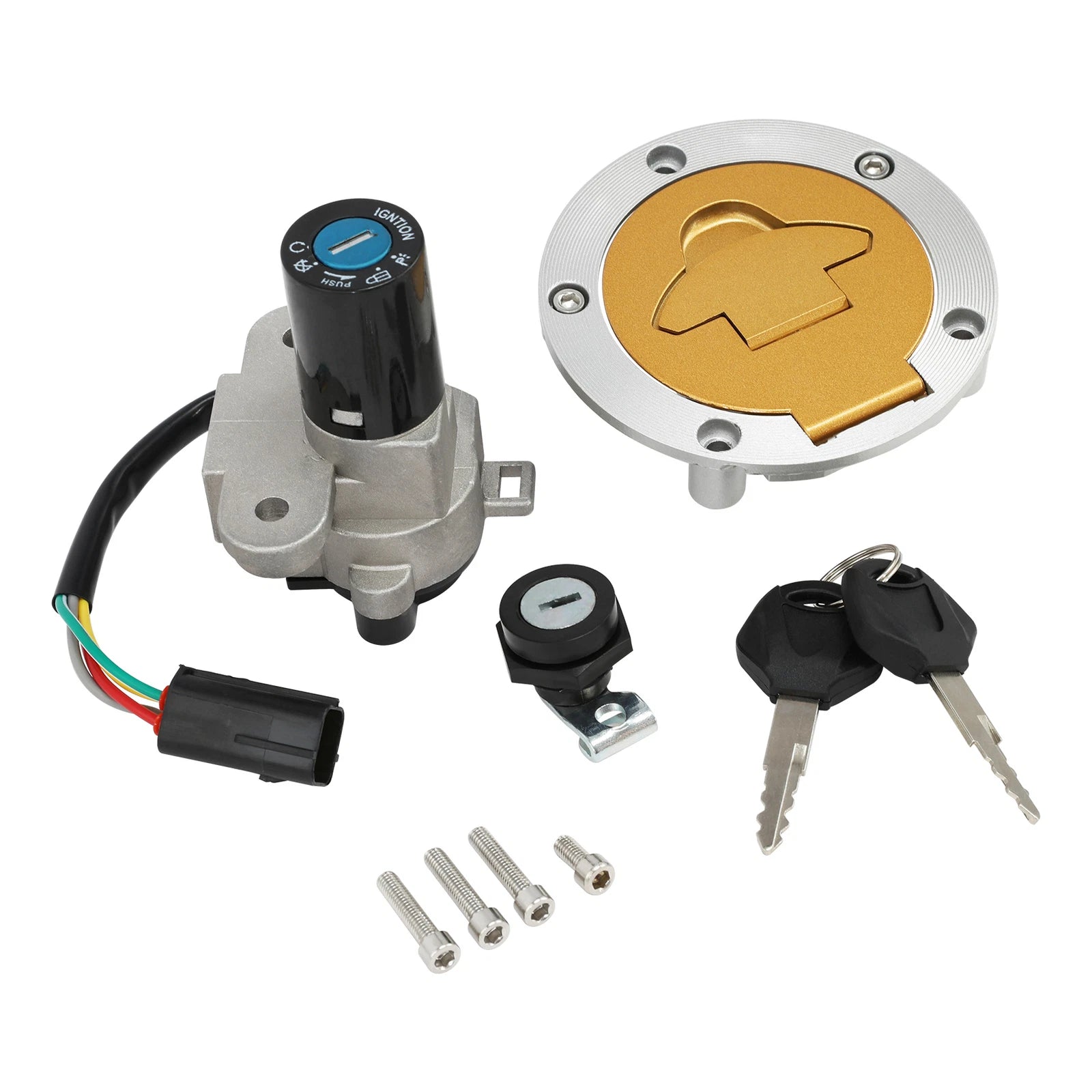 Ignition Switch & Fuel Gas Cap Lock Key for Ducati 848 (2008–2013) 848 EVO (2011–2013)