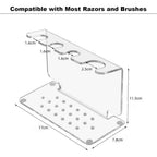 Acrylic Shaving Tool Holder for Wall or Desktop (17x7.8x11.5cm)
