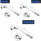 3PCS Doublehead L Shaped Socket Wrench Set Chrome Vanadium Steel