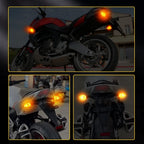 2PC Amber Lens Turn Signal Lights for Kawasaki Z750S (2005–2006)
